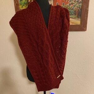 Michael Kors burgundy scarf.